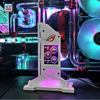 ROG VGA uchwyt z LCD ARGB pionowy wspornik GPU 2.4 Cal ekran LED Monitor temperatury danych AUSA SYNC GPU wsparcie AIDA64 5